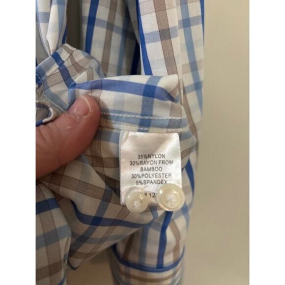 Johnnie O Prep Performance Button Down Shirt Mens Large Plaid Long Sleeve - Picture 4 of 7